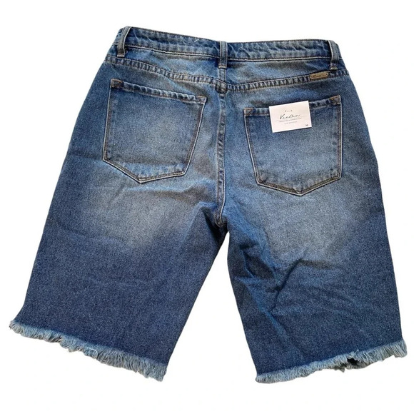 KanCan Ripped Denim Jean Shorts - Picture 2 of 9